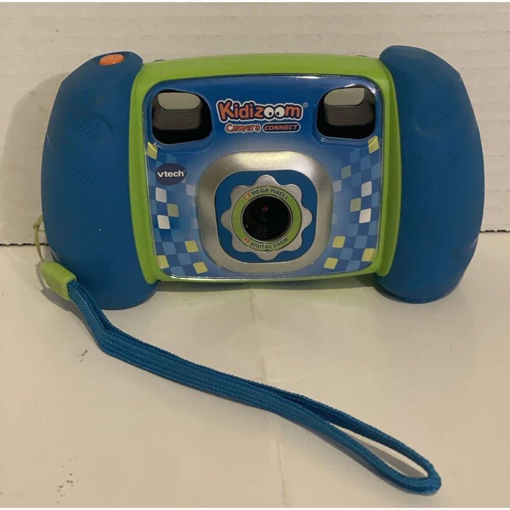 VTech Kidizoom Camera Connect 1.3MP 4x Digital Zoom Blue/Green/USB/ WORKS GREAT